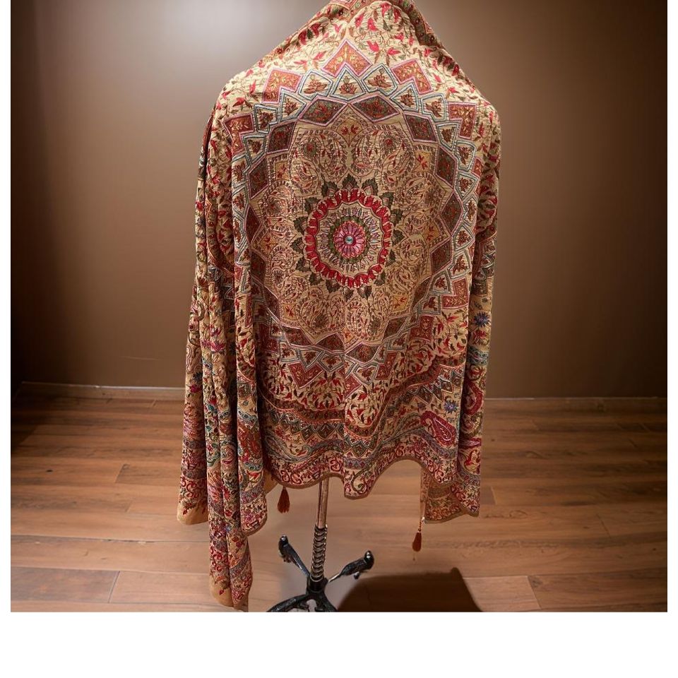 Pure Silk Handmade Kalamkari Sequence Dupatta