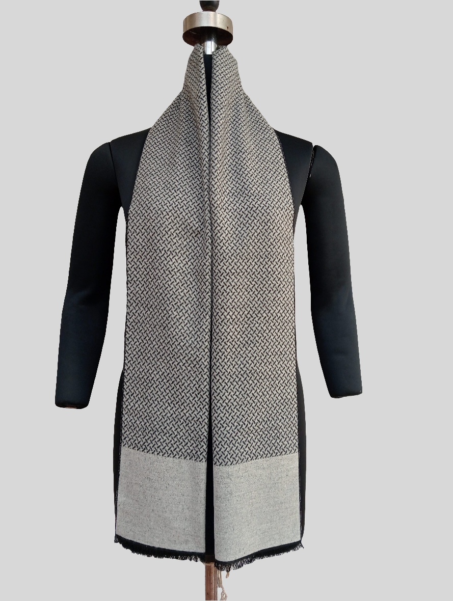 Reversible Silk wool stole