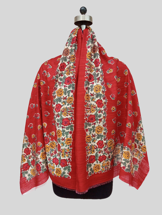Khadi silk digital  printed stole