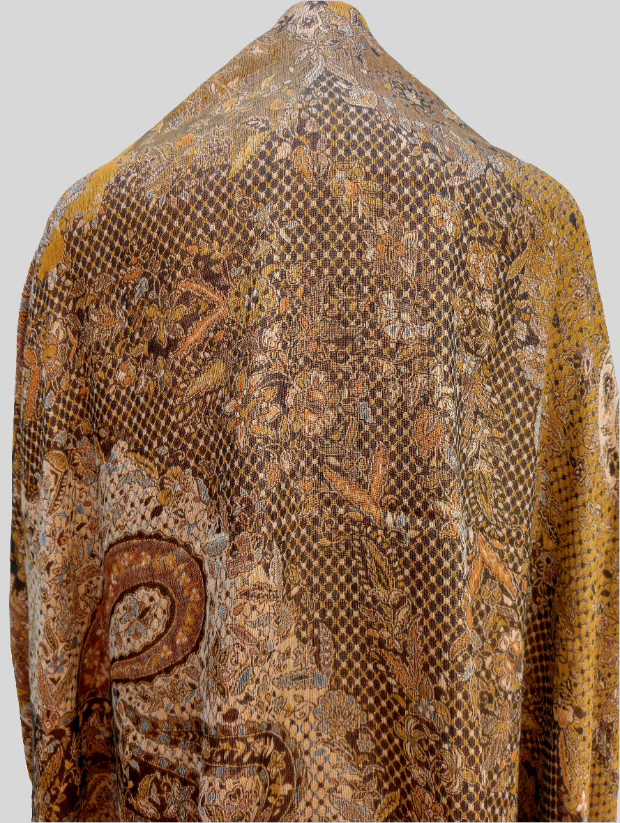 Multi designed jamawar shawl