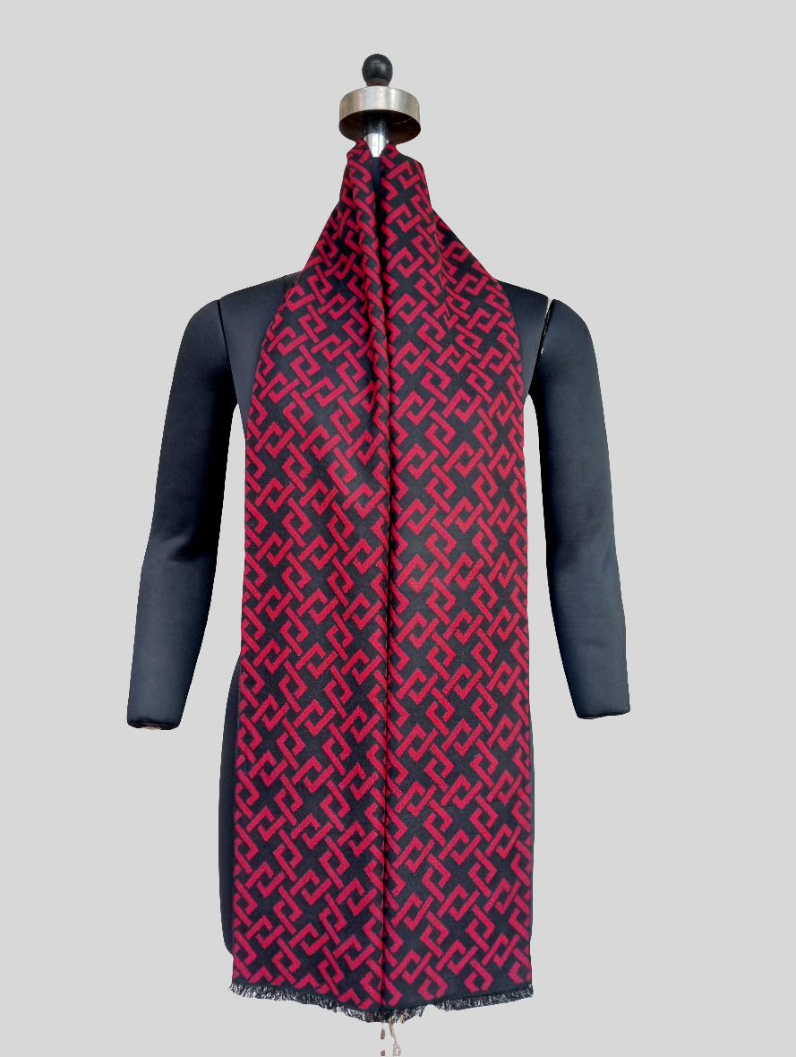 Silk wool reversible stole