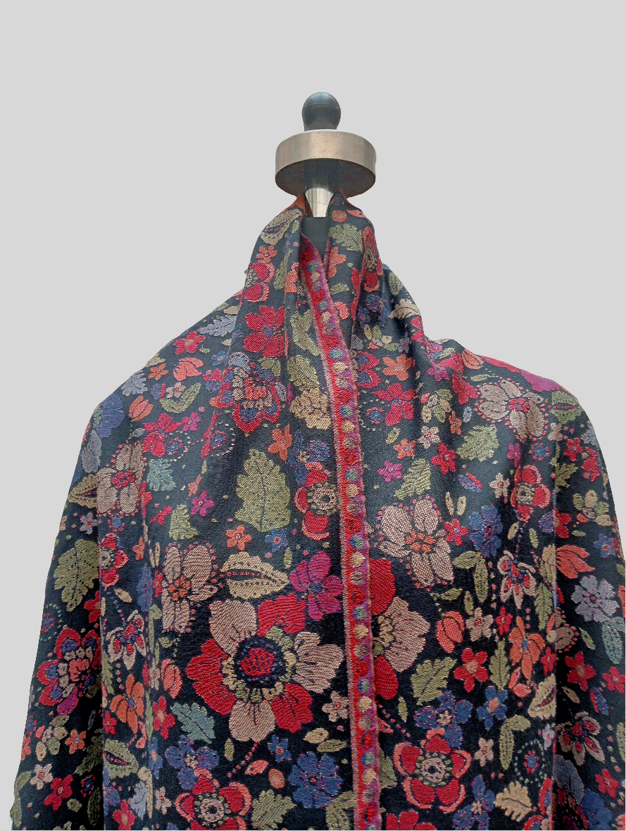 Floral design shawl