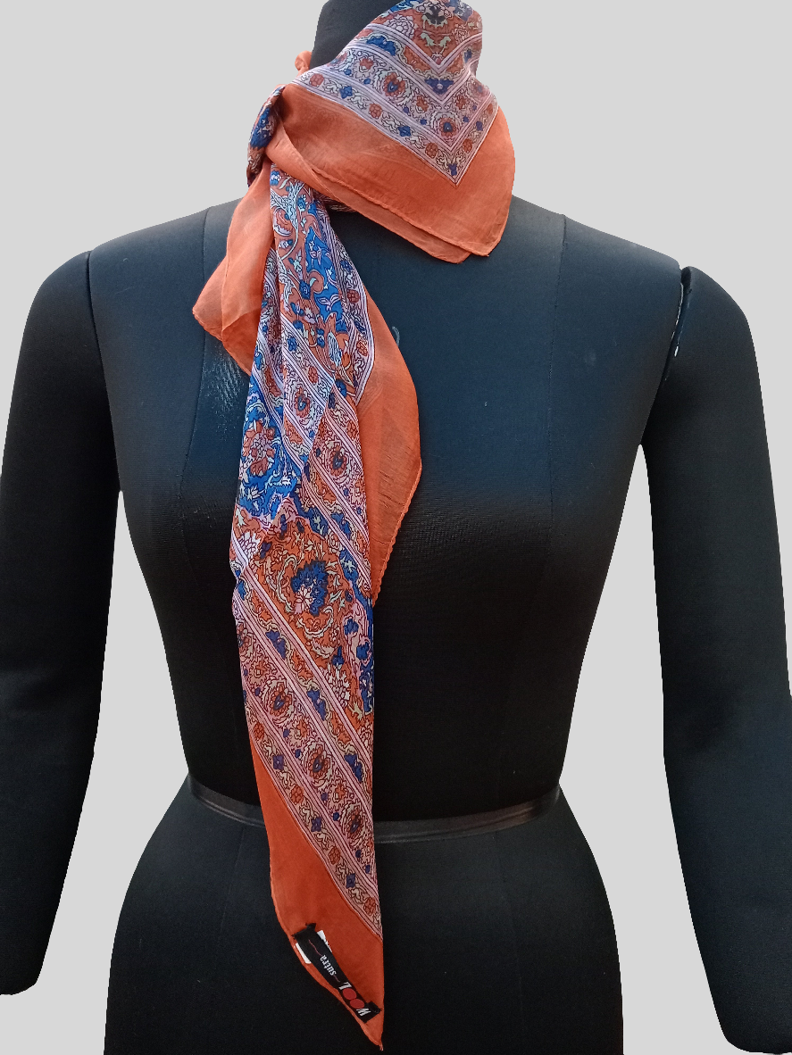 Pure silk scarf ( orange )