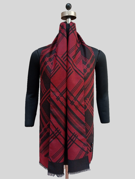Pattern design Silk wool reversible stole