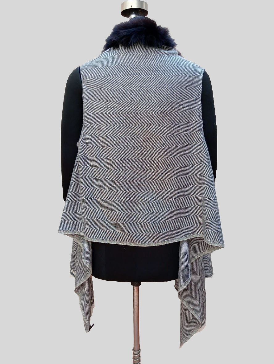 Fine wool faux fur Harringborn jacket