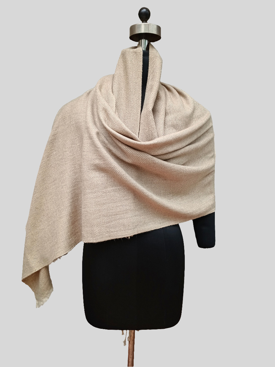 Double ply herring bone stole