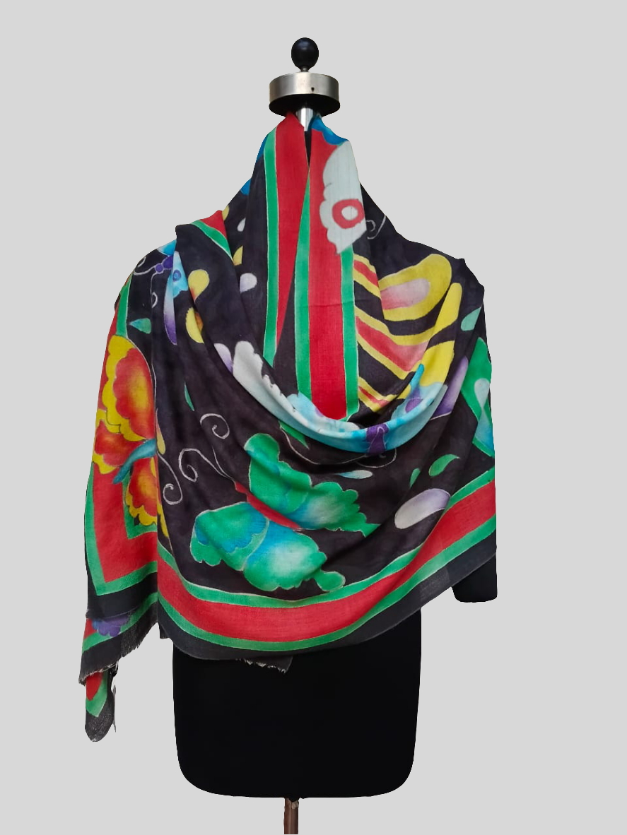 Butterfly Hand Painted Stole