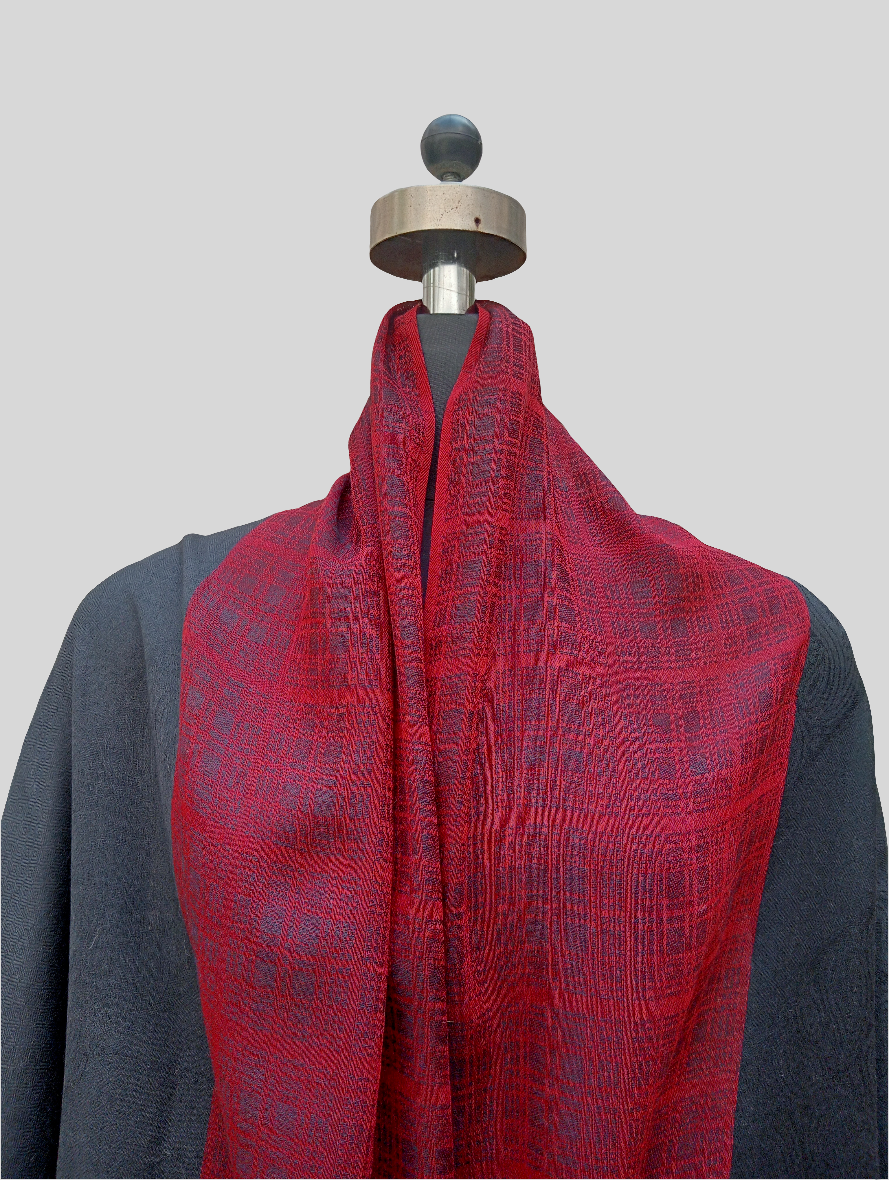 Black Jacquard Shawl