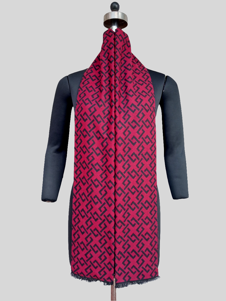 Silk wool reversible stole