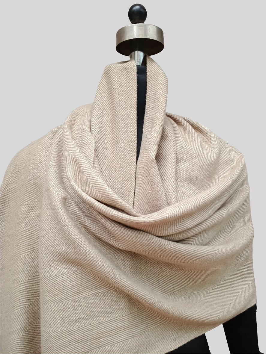 Double ply herring bone stole