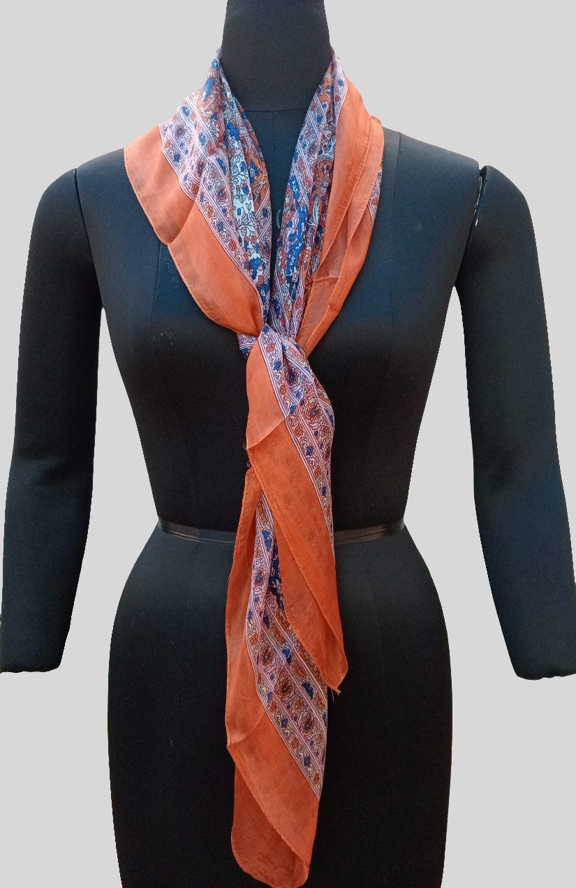 Pure silk scarf ( orange )