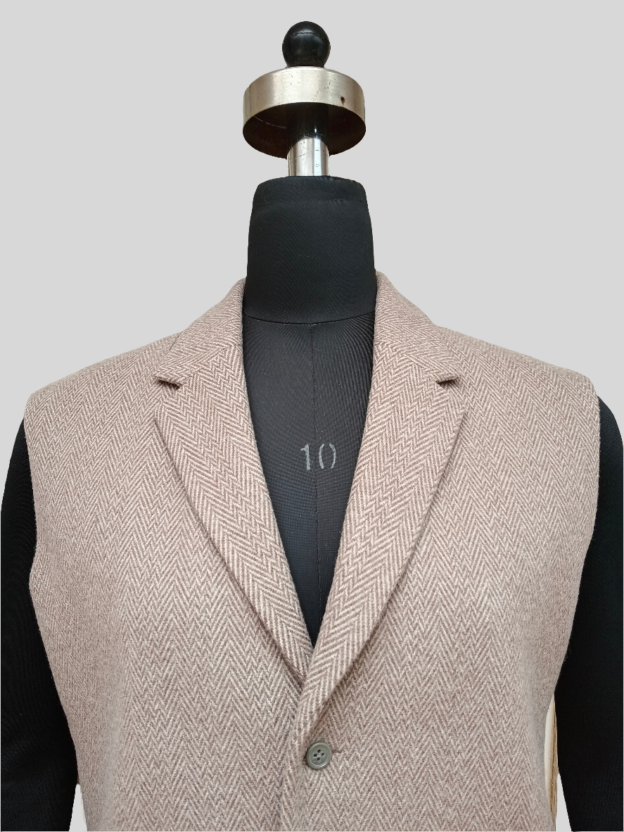 Fine wool herringbone jacket