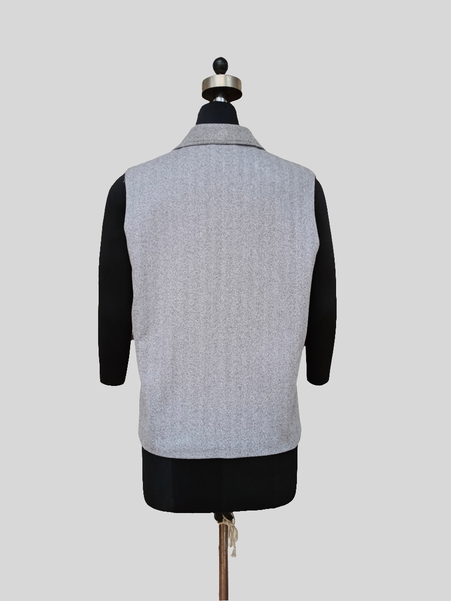 Fine wool herringbone jacket
