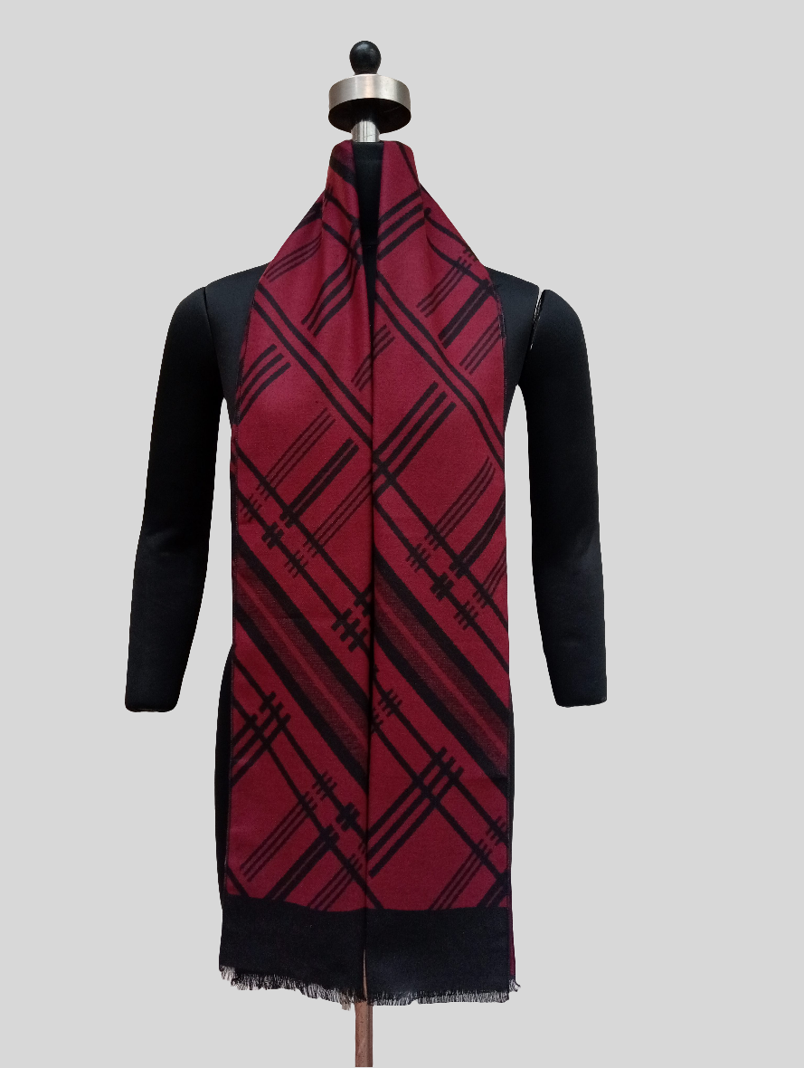 Pattern design Silk wool reversible stole