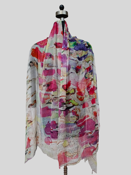 Colour full chiffon stole