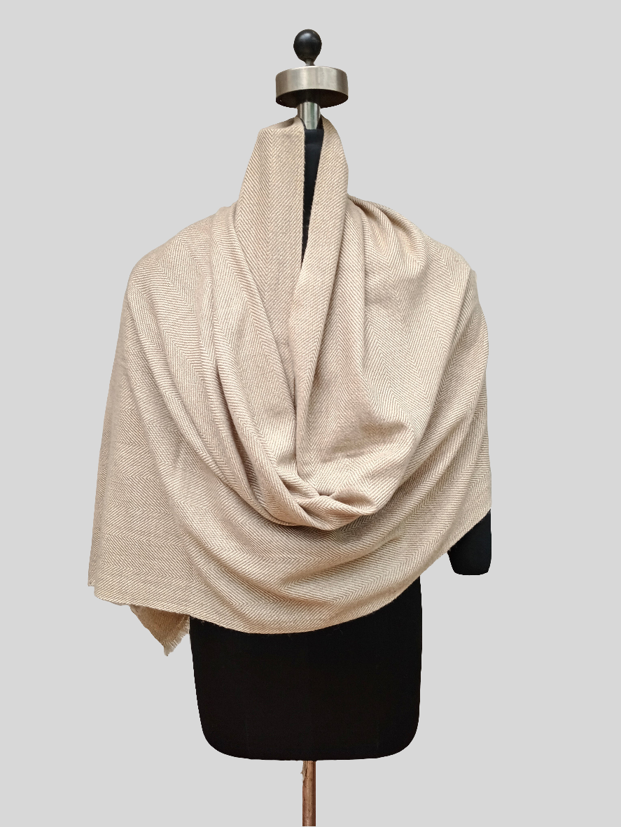 Double ply herring bone stole