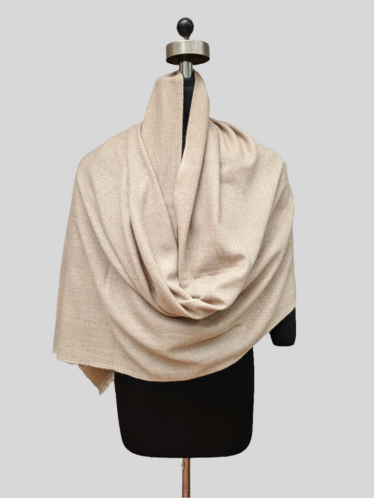 Double ply herring bone stole