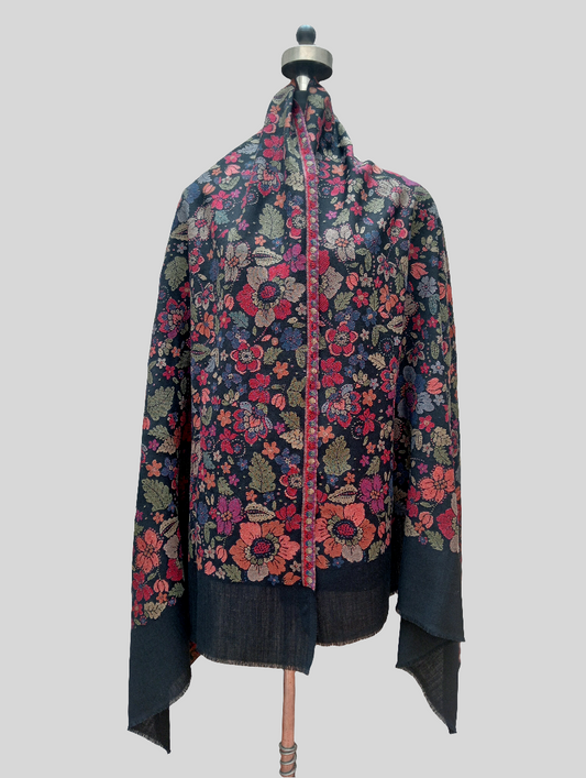 Floral design shawl