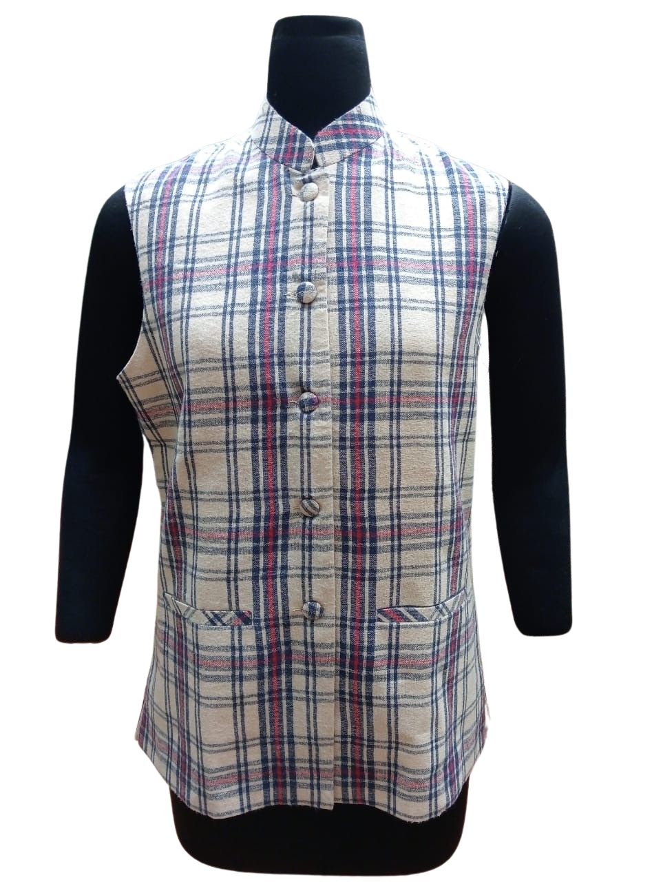 Unisex wool checks jacket