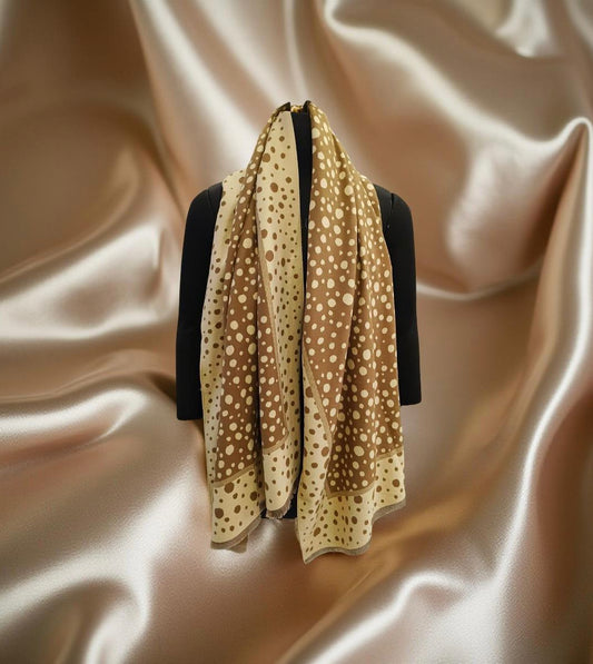Ladies dot design silk wool stole