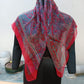 Pure silk scarf ( red )