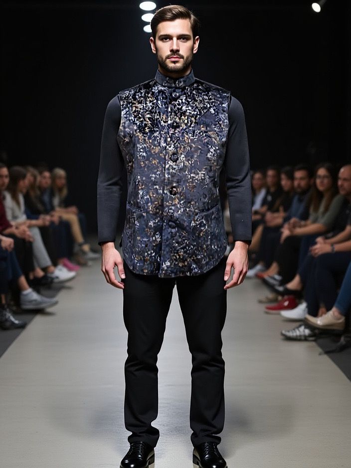 Men’s Embossed Velvet Jacket