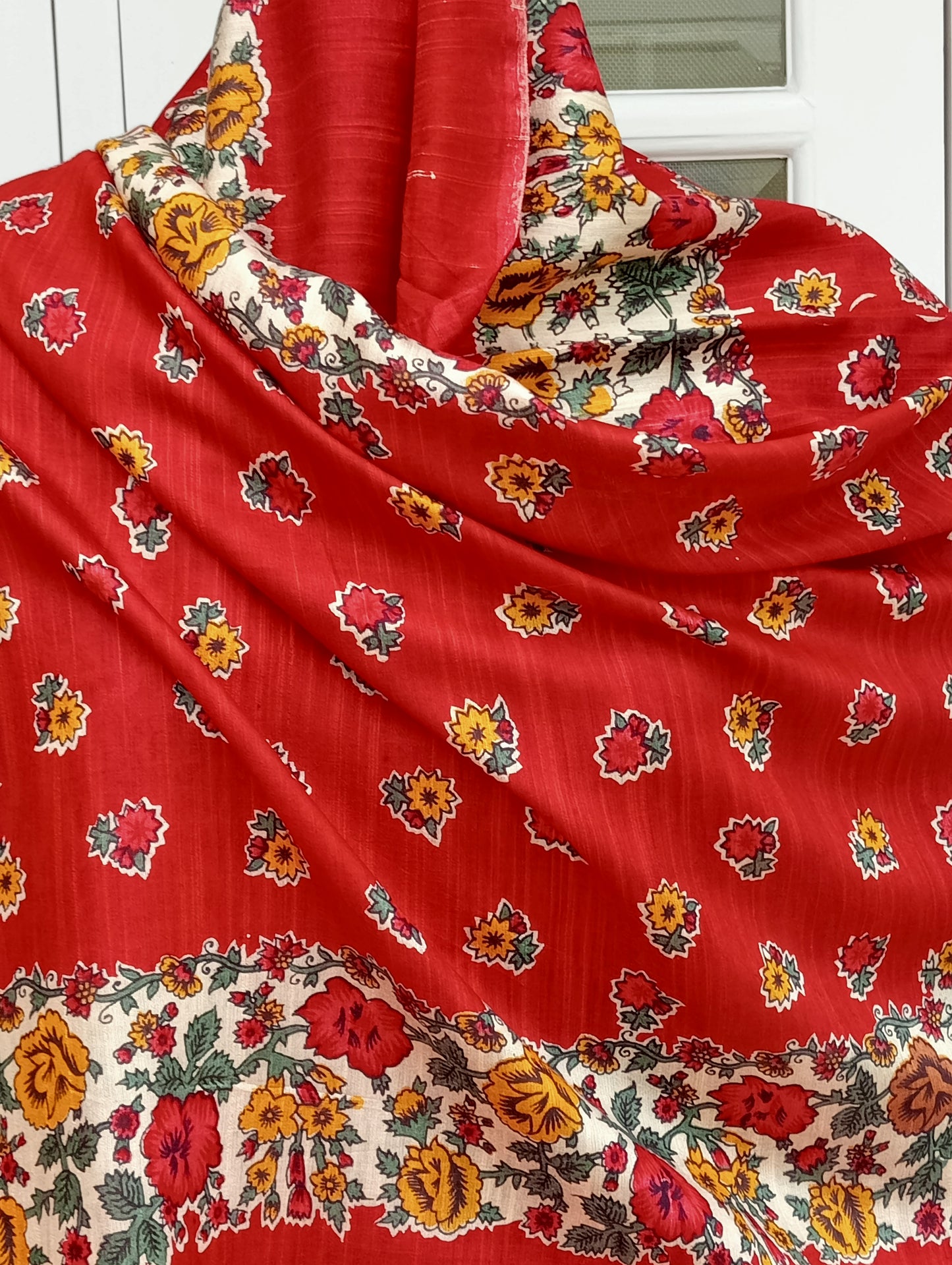 Khadi silk digital printed stole