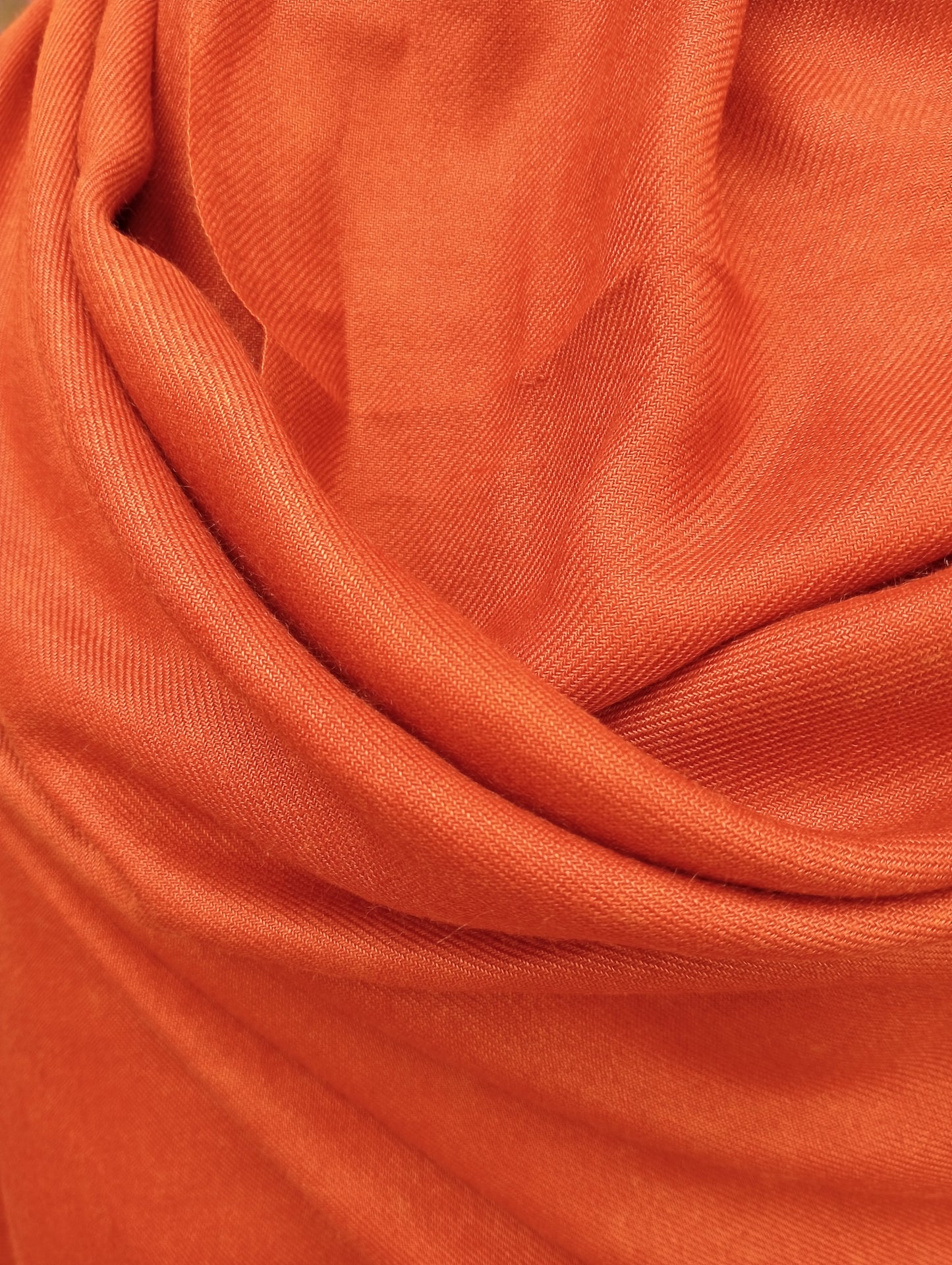 Silk wool stole with tassels