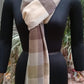 Pure wool check stoles with tassels
