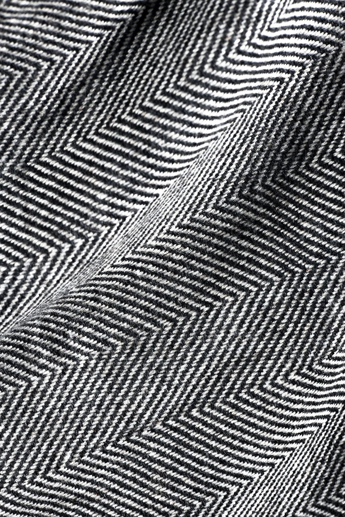 Herringbone Fur Stole - Black