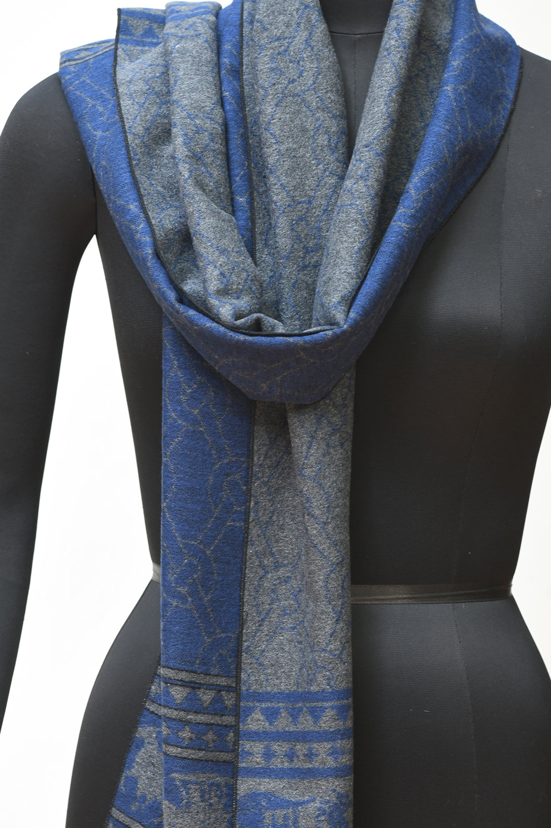 Reversible Horses Pure Cashmere Mens Stole