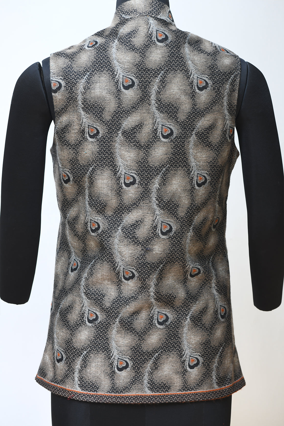 Unisex Peacock Feather Jacket - Grey