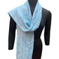 Embroidered Lace Stole- Blue