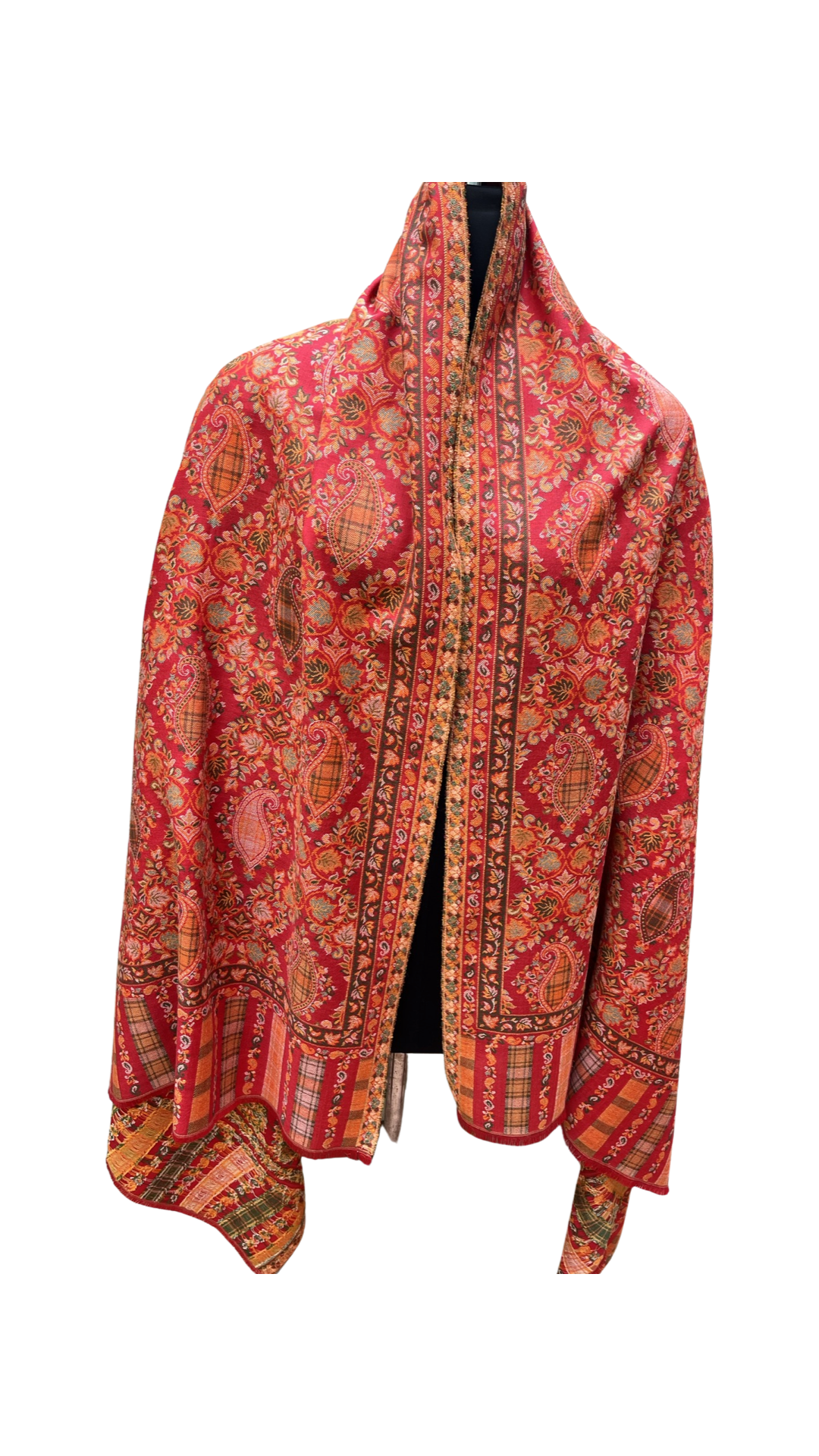 Ambi Design Woven Shawl - Red