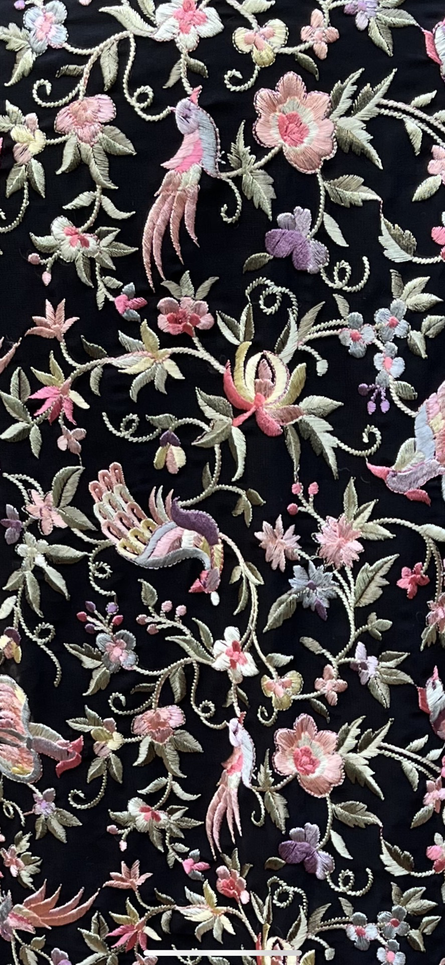 Parsi Embroidered Duppatta - Black