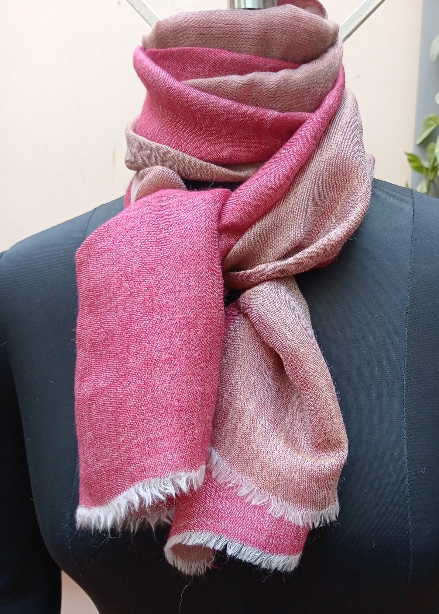 Zari reversible scarf - red