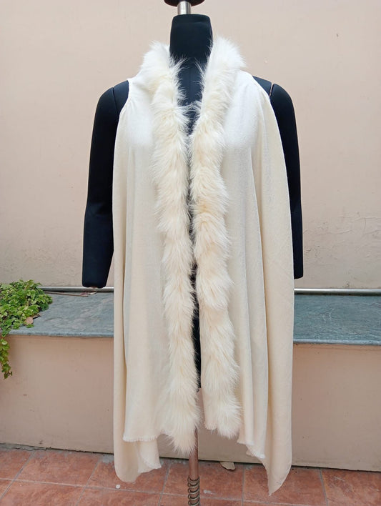 Cashmere fox fur jacket