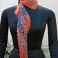 Pure silk scarf ( orange )
