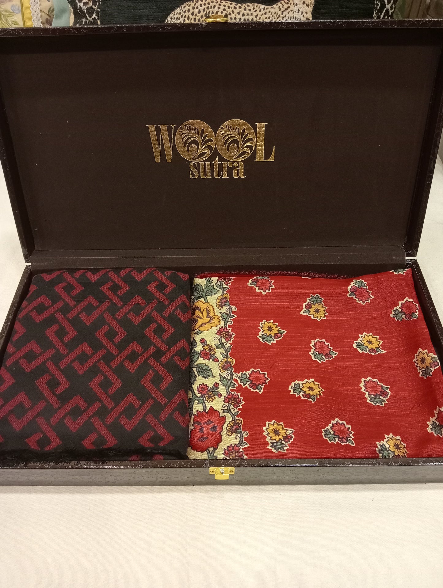 Silk wool+khadi silk wool stoles Combo box