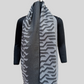 Silk wool zigzag pattern stole