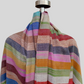 Pure pashmina horizontal stripes multicolored shawl