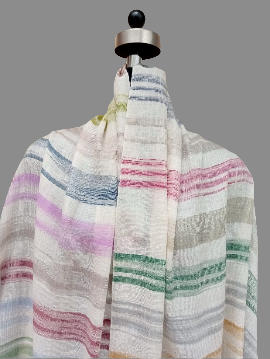 Hand made Pure pashmina multicolored stole