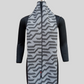 Silk wool zigzag pattern stole