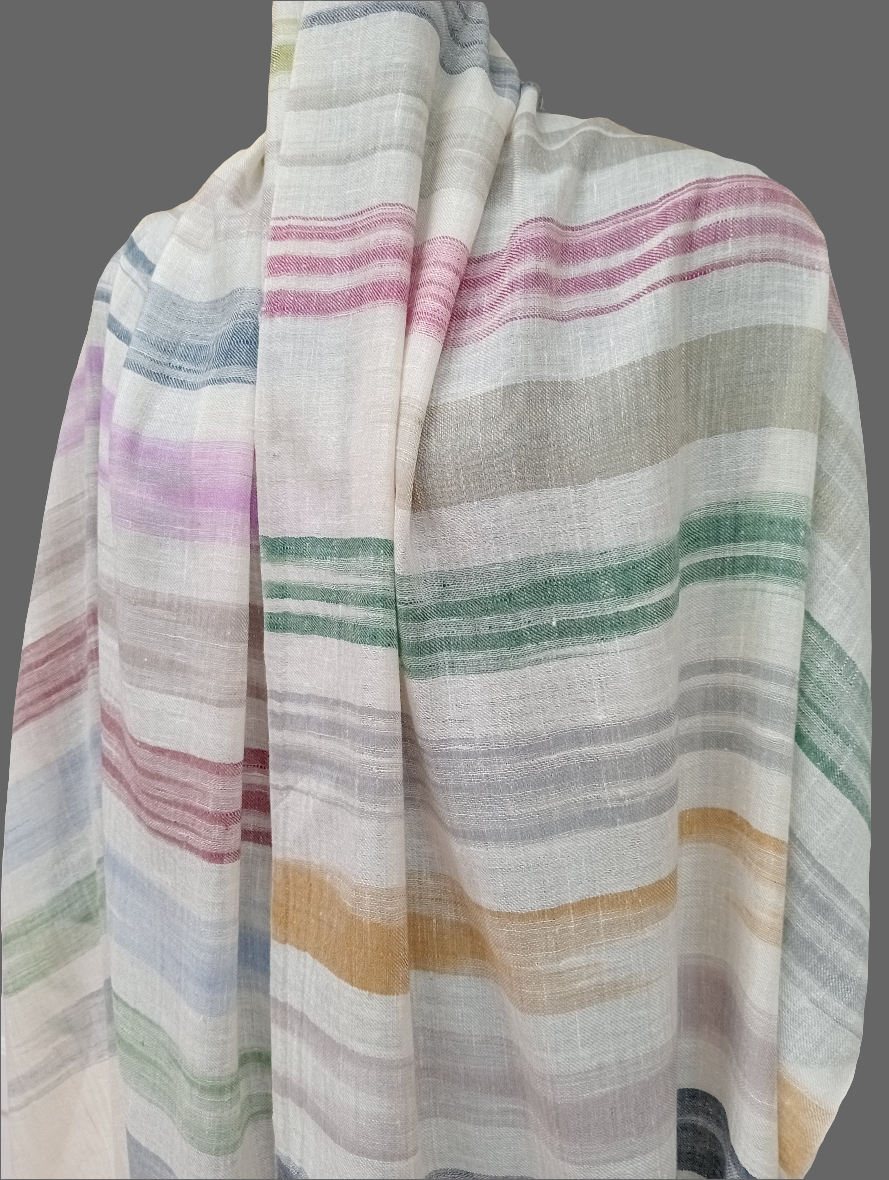 Hand made Pure pashmina multicolored stole