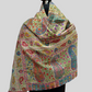 Hand Embroidered KalamKari shawl - Green