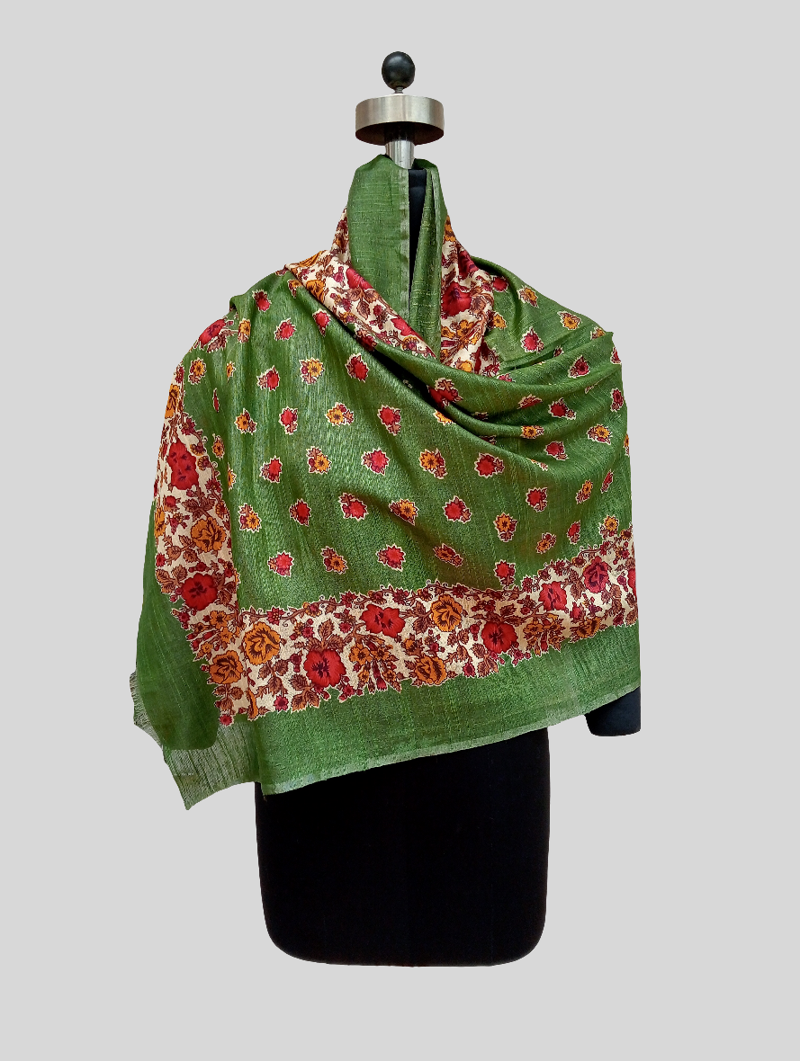 Khadi silk degital printed stole