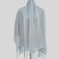 Ladies fine wool stole with suede tassels