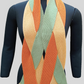 Pure wool scarf tricolour