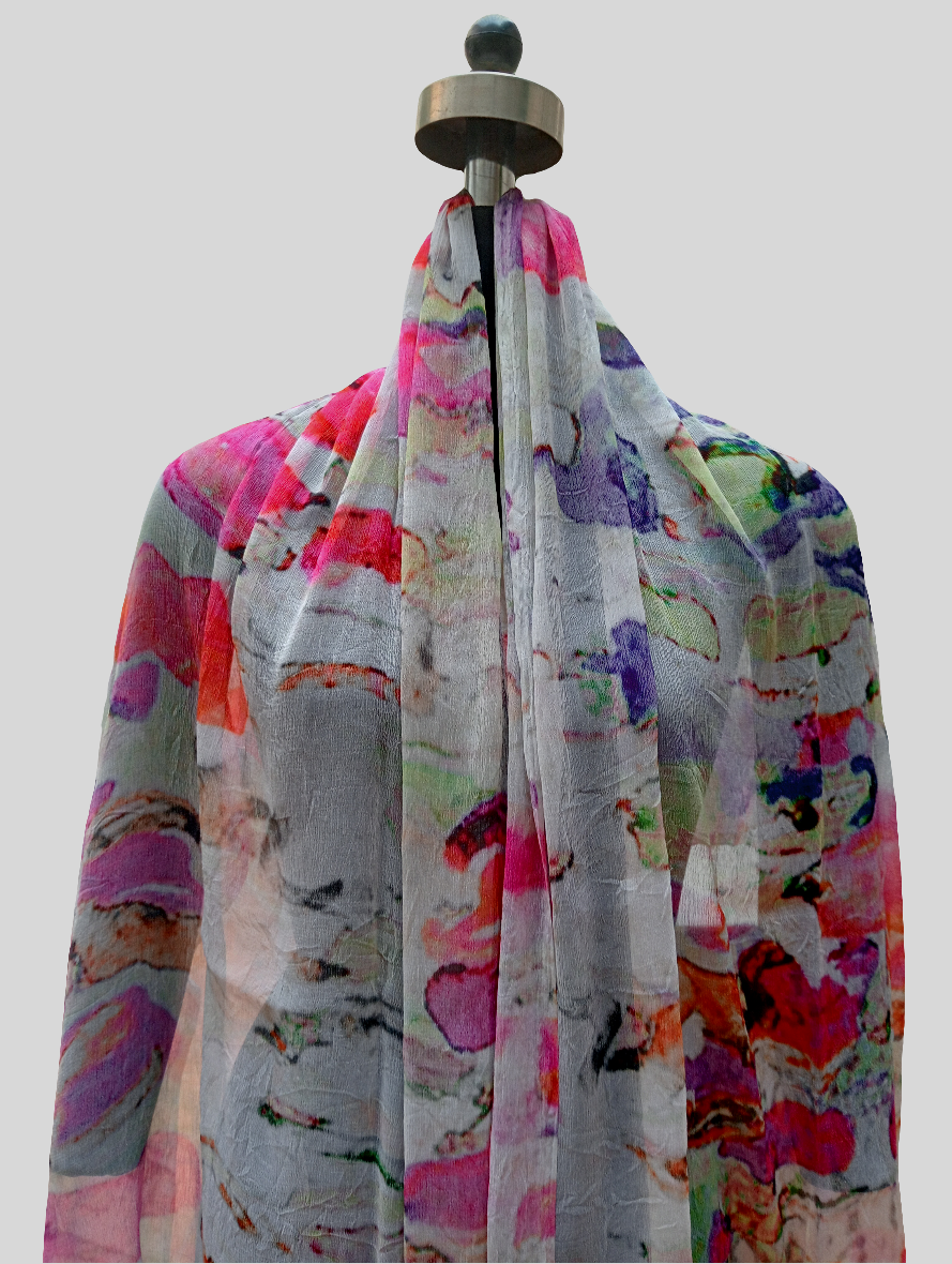 Colour full chiffon stole