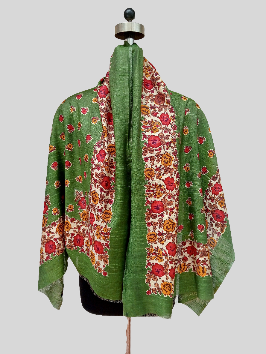Khadi silk degital printed stole
